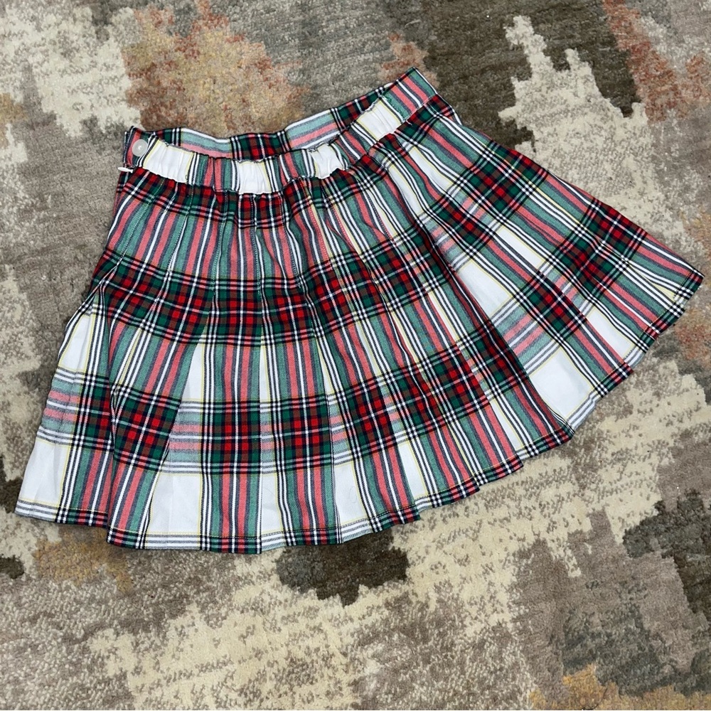 Aerie American Eagle Plaid Festive School Girl Pleated Christmas Holiday Skirt S